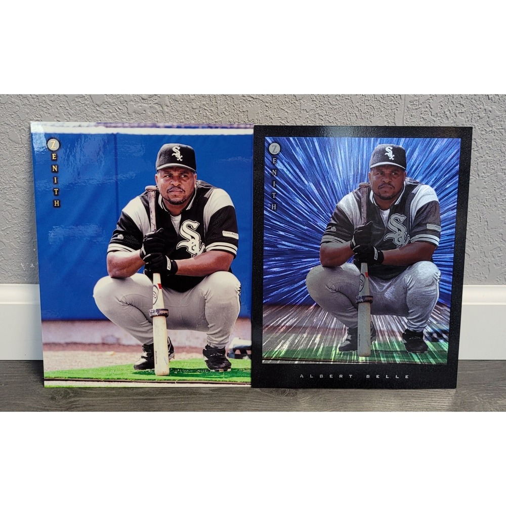 1997 Zenith - 8x10 MLB Cards Regular & Dufex #8 - Albert Belle - White Sox